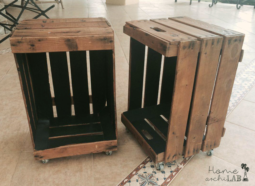 Mesillas con cajas fruta diy fácil