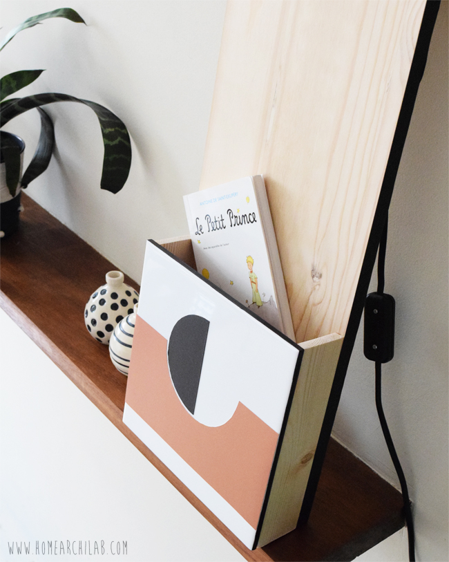 diy lampara de lectura con cajon organizador
