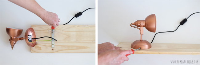 diy lampara para lectura