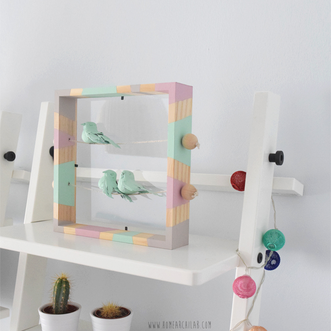 diy marco decorativo con pajaritos