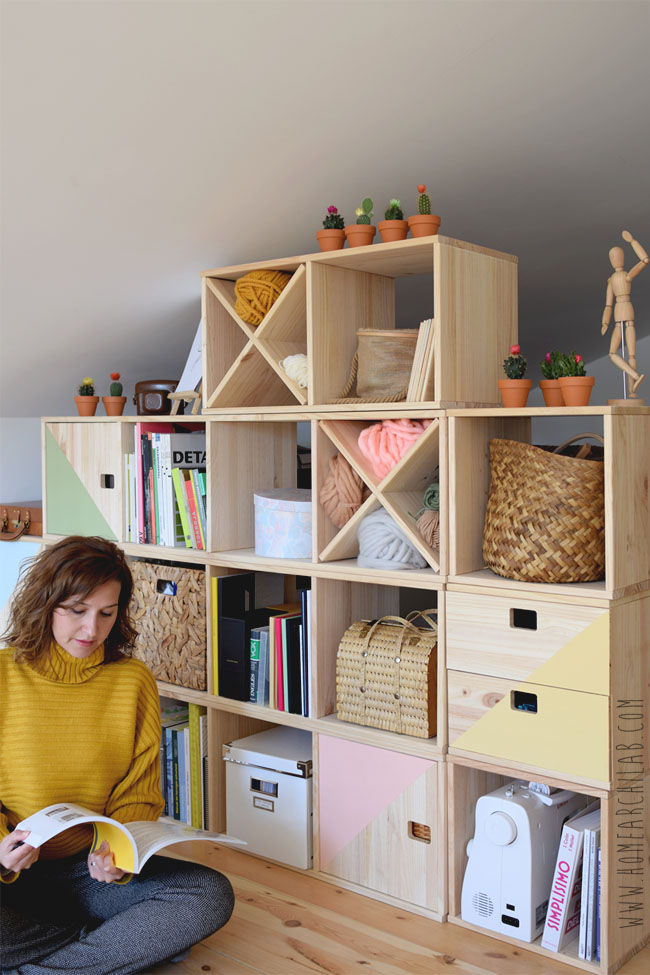 estantería modular divisoria