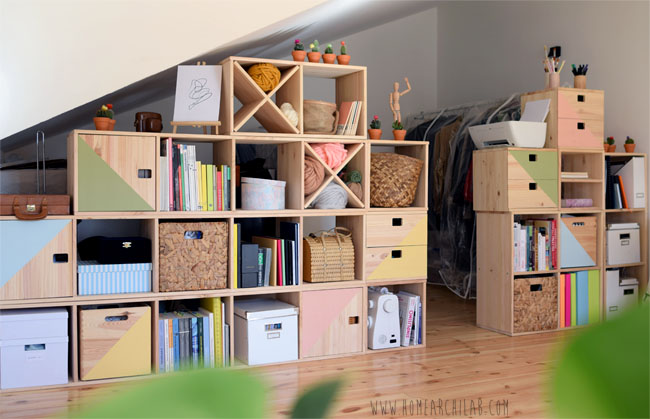 estantería modular divisoria
