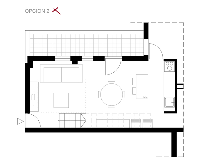 distribución de un salón pequeño