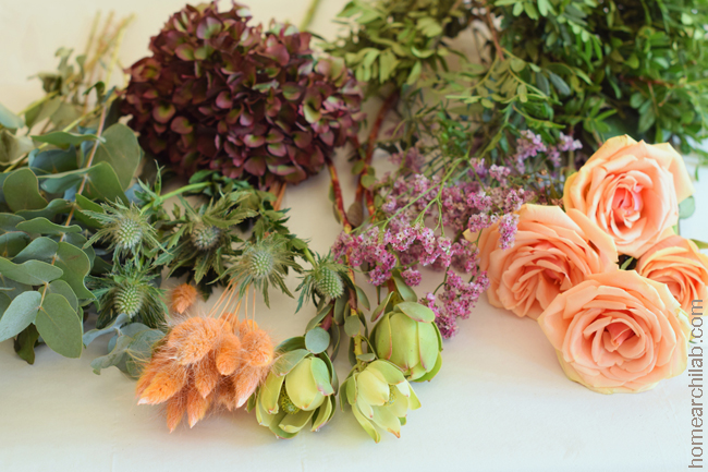 flores y plantas en casa