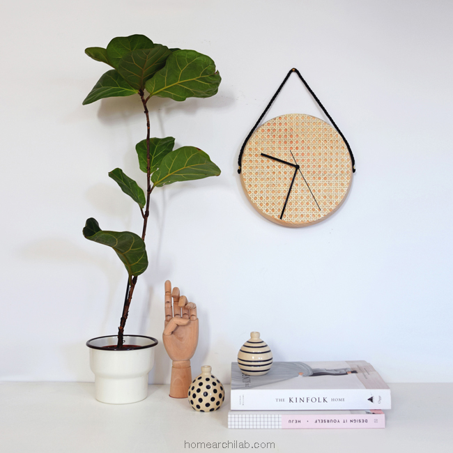 diy reloj de cannage