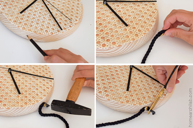 diy reloj de cannage