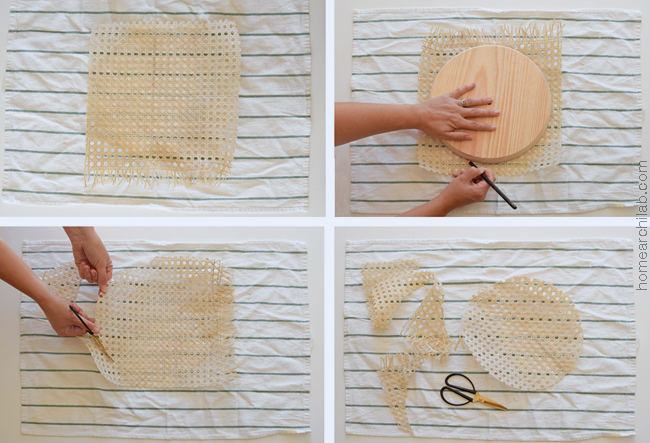 diy reloj de cannage