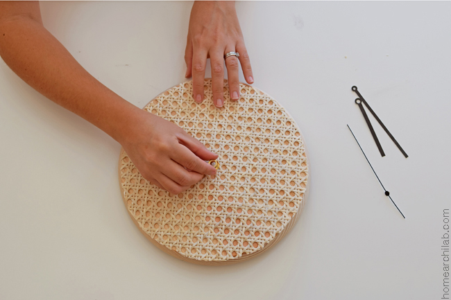 diy reloj de cannage