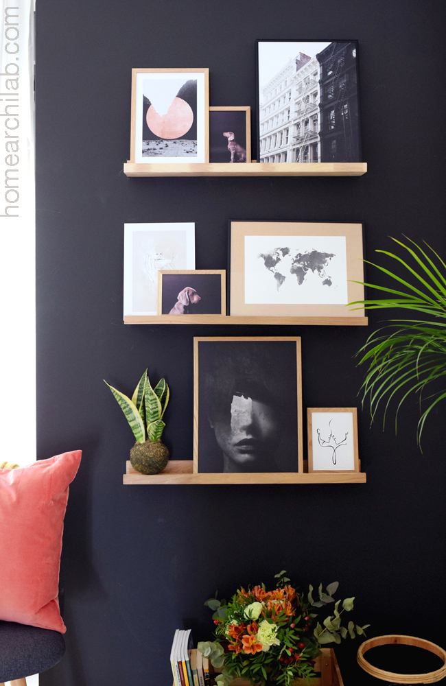 pared de acento con laminas