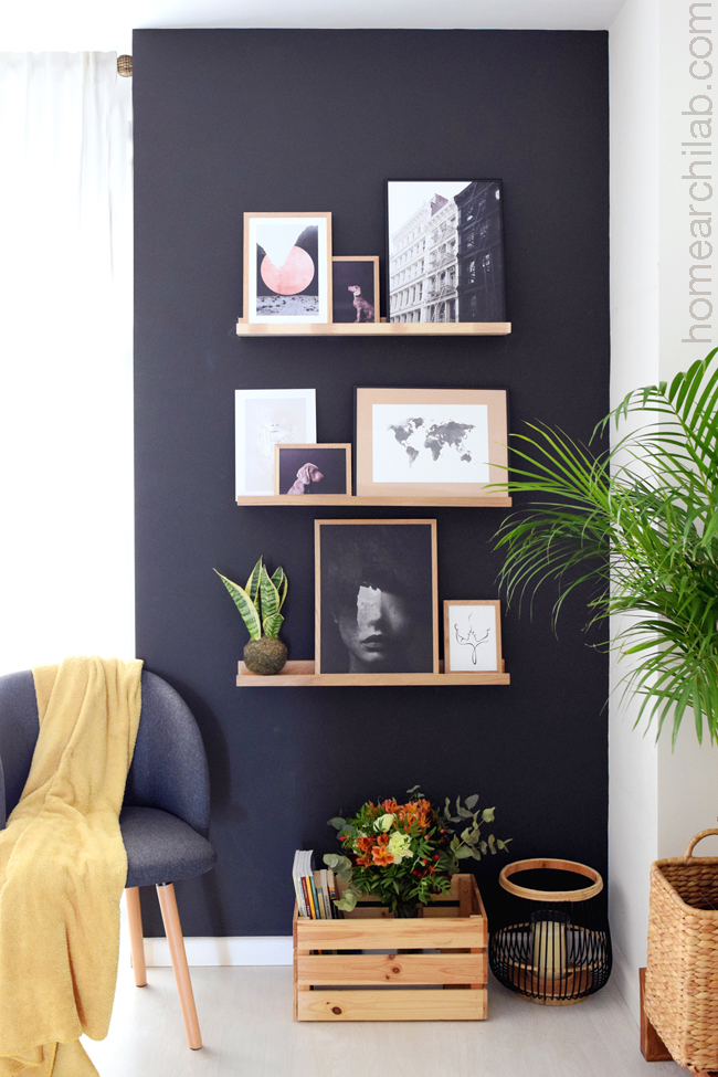 pared de acento del salon
