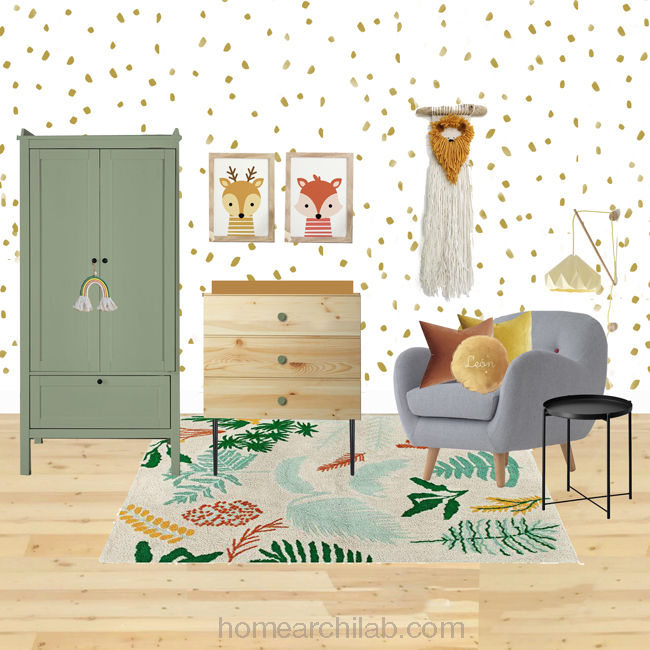 armario vintage habitación infantil