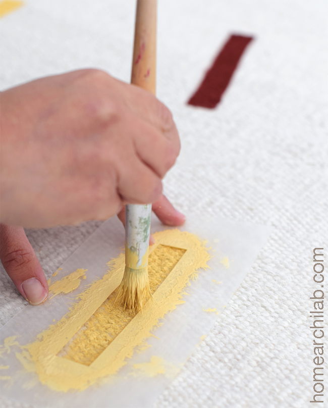 pintar una alfombra con stencil