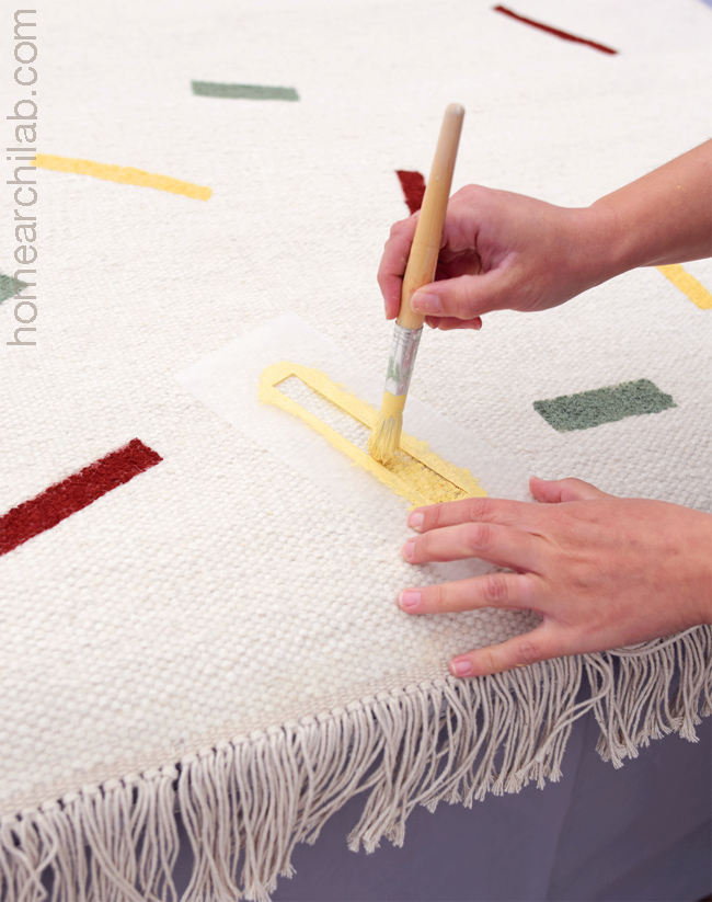 pintar una alfombra